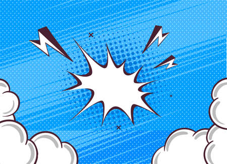 Comic style cloudのイラスト素材