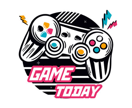 Joystick with textのイラスト素材