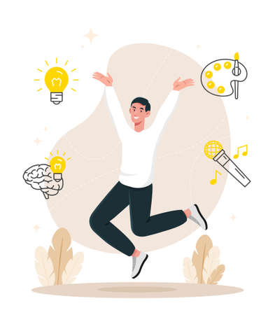 Creative person conceptのイラスト素材