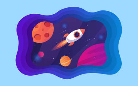 Rocket in space
