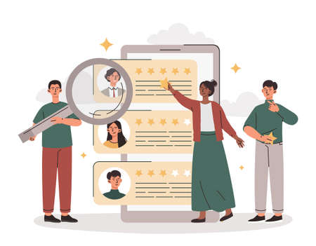 Freelance service conceptのイラスト素材