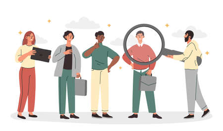 Human Resource Management and Hiring Conceptのイラスト素材