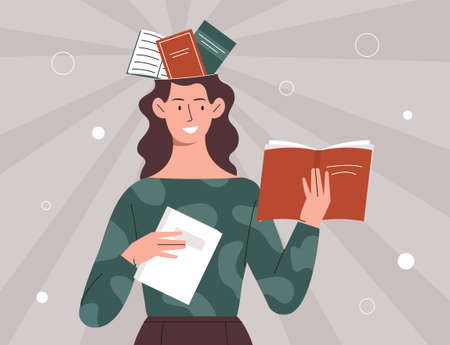 Concept of reading and knowledgeのイラスト素材