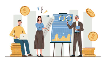 Economics strategy conceptのイラスト素材