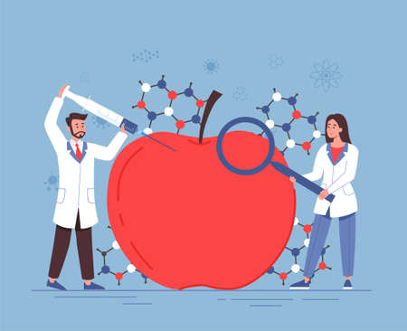Genetic laboratory conceptのイラスト素材