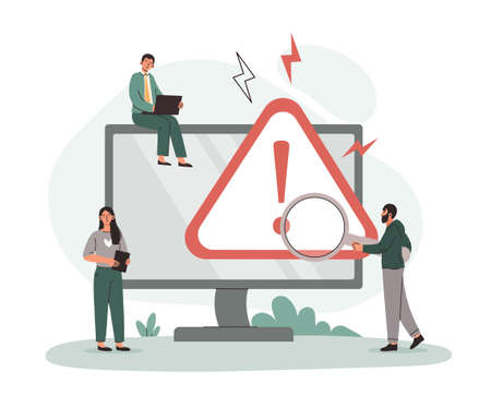 Error warning conceptのイラスト素材