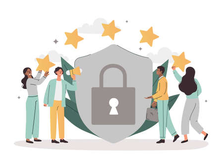 Data protection conceptのイラスト素材