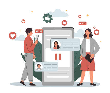 Digital marketing conceptのイラスト素材