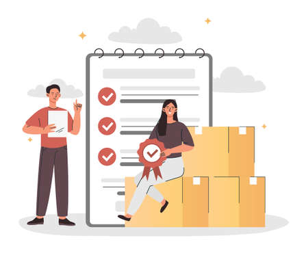 Product quality conceptのイラスト素材