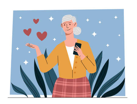 Old woman conceptのイラスト素材