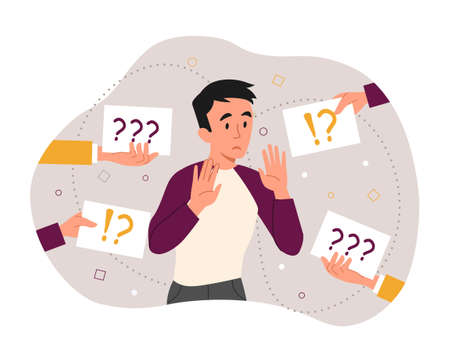 Confused man conceptのイラスト素材