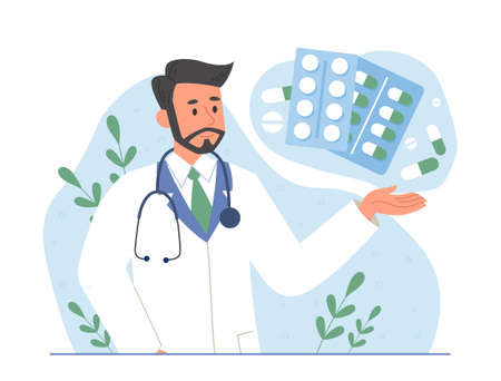 Doctor and medicineのイラスト素材