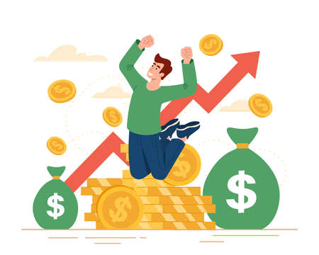 Income growth conceptのイラスト素材