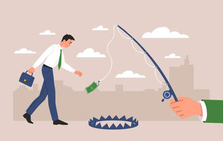 Money chase conceptのイラスト素材