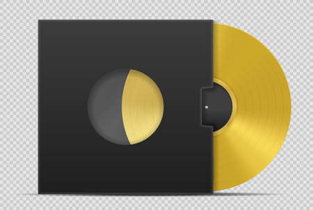 Realistic gold vynylのイラスト素材