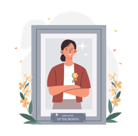Employee of monthのイラスト素材