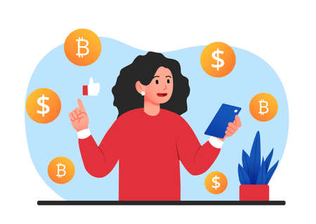 Currency evaluation conceptのイラスト素材