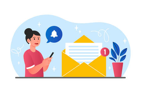 New message conceptのイラスト素材