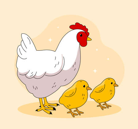 Baby chickens conceptのイラスト素材
