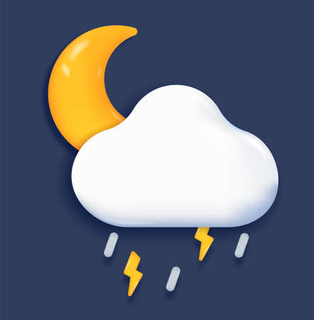 3D weather iconのイラスト素材