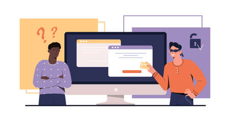 Internet security conceptのイラスト素材