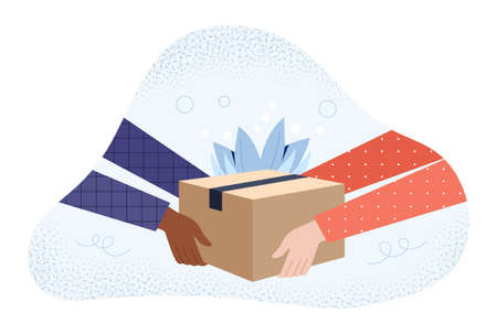 Box delivery conceptのイラスト素材