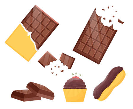 Chocolate candies setのイラスト素材