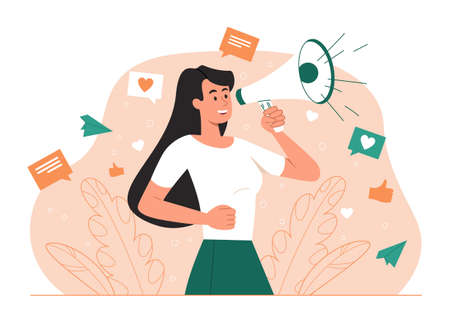 Marketing technology conceptのイラスト素材