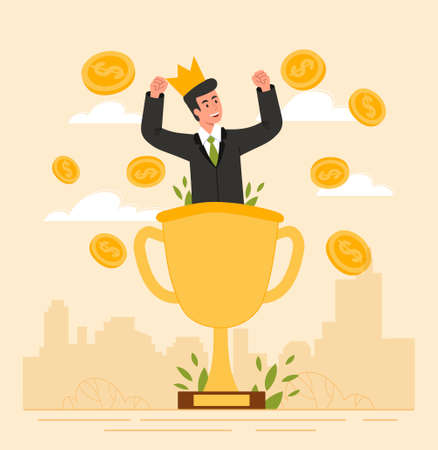Successful businessman conceptのイラスト素材