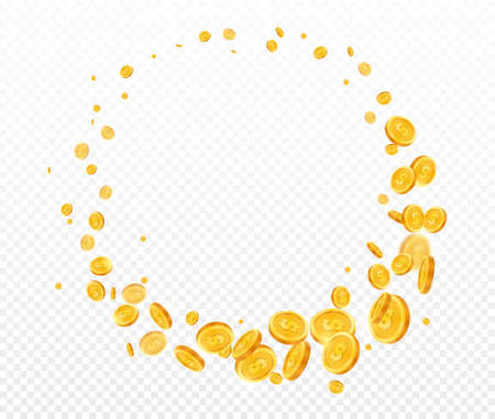 Flying circle coinsのイラスト素材