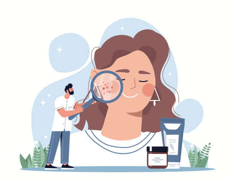 Dermatologist doctor conceptのイラスト素材