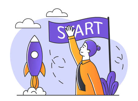 Concept of start upのイラスト素材