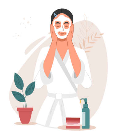 Skin care conceptのイラスト素材