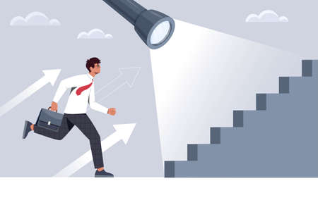 Ladder success conceptのイラスト素材