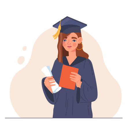 School graduation conceptのイラスト素材