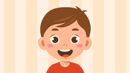 Child expresses different emotionsのイラスト素材