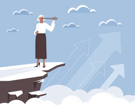 Person looking on futureのイラスト素材