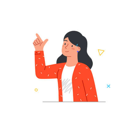Person pointing their fingersのイラスト素材