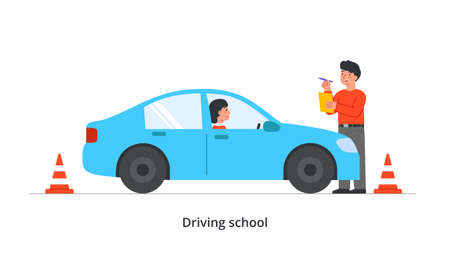 Education process in driving schoolのイラスト素材