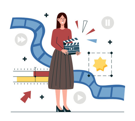 Motion graphic designerのイラスト素材