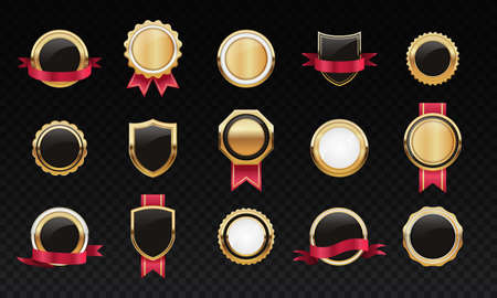 Award realistic medal setのイラスト素材