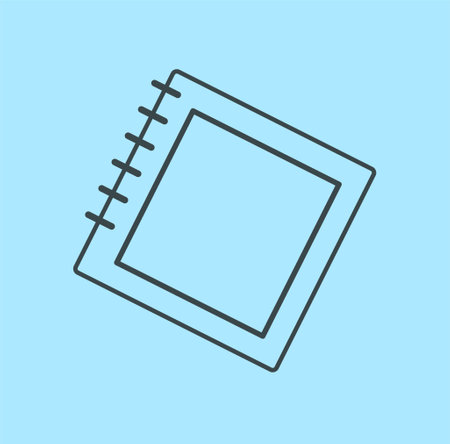 Minimalist school notebookのイラスト素材