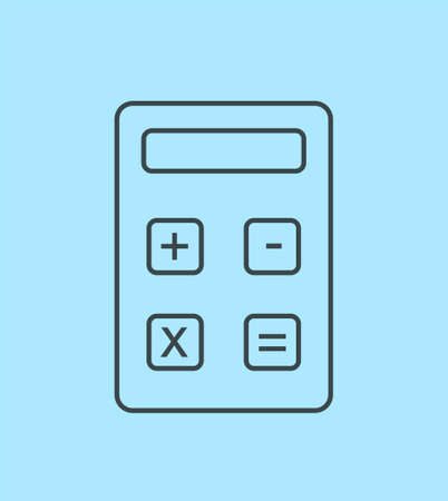 Minimalist school calculatorのイラスト素材