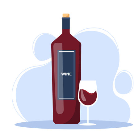 Wine in glassのイラスト素材