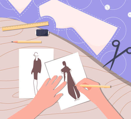 Fashion designer at workplace