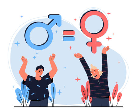 Gender equality conceptのイラスト素材