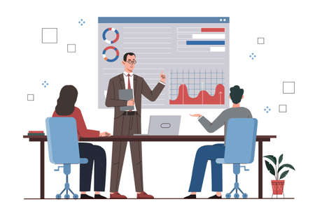 Business training conceptのイラスト素材