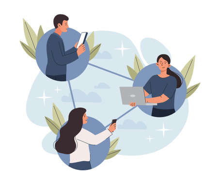 Connected people conceptのイラスト素材