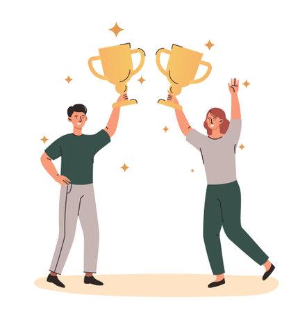 Achieving success or goals conceptのイラスト素材