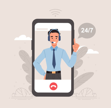 Customer support serviceのイラスト素材